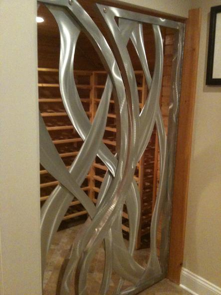 custom wine cellar vine gates metal art